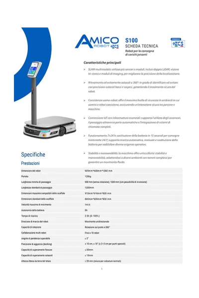 Scheda tecnica S100