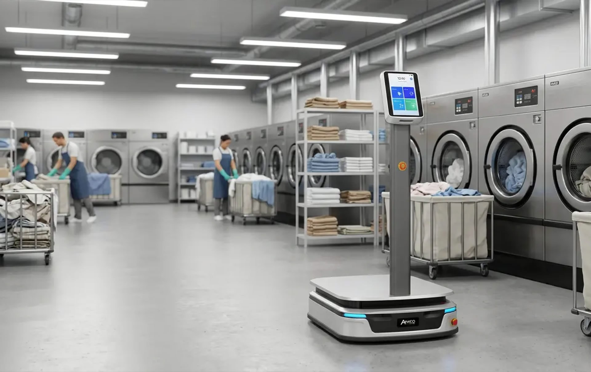 I robots per le lavanderie industriali