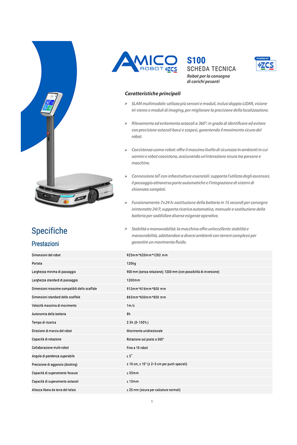 Scheda tecnica S100